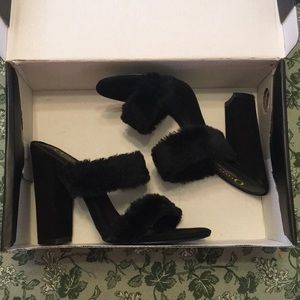 Olivia Fuzzy heels